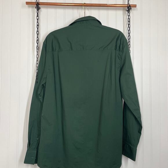 Nick Graham Everywhere Men’s Green Button Down Shirt Stretch Modern Fit Size L - Picture 3 of 6